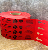 CombiCraft HDPE Sleufetiketten 250x25mm 4-baans met eigen ontwerp - 100 etiketten