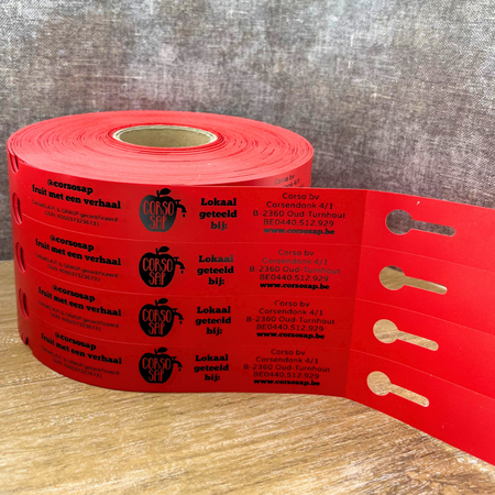 CombiCraft HDPE Sleufetiketten 250x25mm 4-baans met eigen ontwerp - 100 etiketten