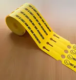 CombiCraft HDPE Sleufetiketten 250x25mm 4-baans met eigen ontwerp - 100 etiketten