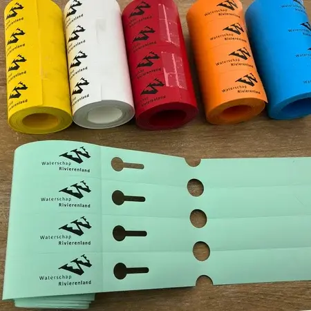 CombiCraft HDPE Sleufetiketten 250x25mm 4-baans met eigen ontwerp - 100 etiketten