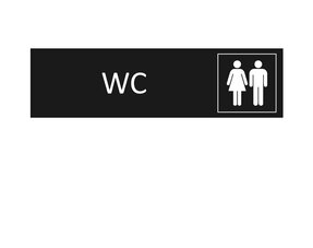 Zwarte aluminium wc bordjes