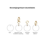 CombiCraft Messing sleutellabel met nummer - per stuk