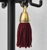 CombiCraft Philadelphia messing hotel sleutelhanger bordeauxrood met gravering - per stuk