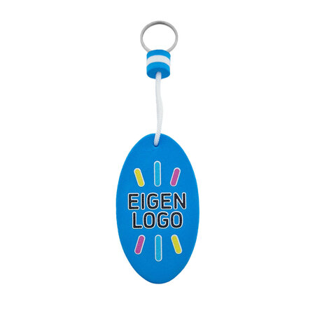 CombiCraft Drijvende sleutelhanger 50x90mm eigen ontwerp blauw - per stuk