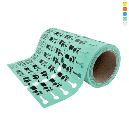 CombiCraft Bagagelabels of bagagetickets 250x25mm op rol in meerdere kleuren - per 500 labels