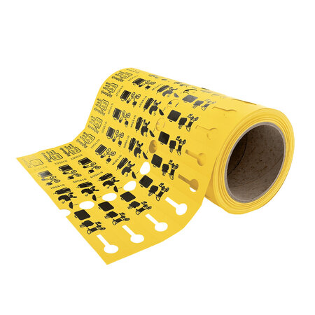 CombiCraft Bagagelabels of bagagetickets 250x25mm op rol in meerdere kleuren - per 500 labels