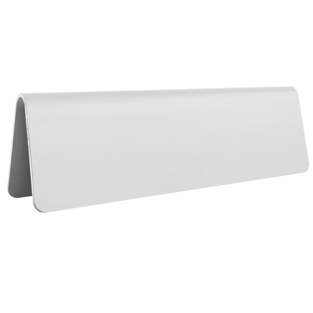 Blanco aluminium tafelbordje Elisto 160x50mm zilver - per stuk