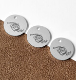 Aluminium sleutellabel met eigen logo zilverkleurig  - per stuk