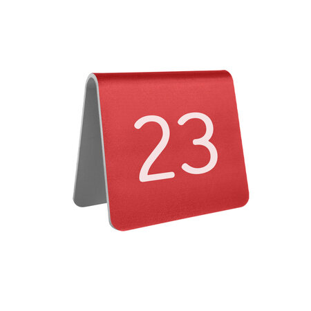 CombiCraft Aluminium tafelnummer Elisto 60x60mm rood - per stuk