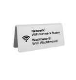 Aluminium wifi bordje Elisto 100x50mm zilver - per stuk
