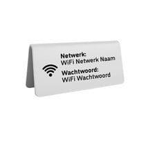 Aluminium wifi bordje 100x50mm Elisto zilver