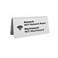 Aluminium wifi bordje Elisto 100x50mm zilver - per stuk