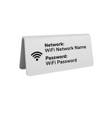 Aluminium wifi bordje Elisto 100x50mm zilver - per stuk