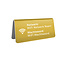Aluminium wifi bordje Elisto 100x50mm goud - per stuk