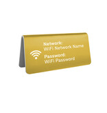 Aluminium wifi bordje Elisto 100x50mm goud - per stuk