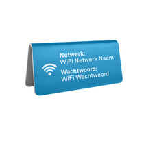 Aluminium wifi bordje 100x50mm Elisto blauw