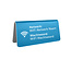 Aluminium wifi bordje Elisto 100x50mm blauw - per stuk