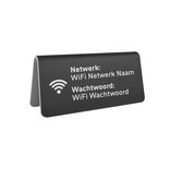 Aluminium wifi bordje Elisto 100x50mm zwart - per stuk