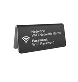 Aluminium wifi bordje Elisto 100x50mm zwart - per stuk