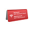Aluminium wifi bordje Elisto 100x50mm rood - per stuk