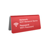 Aluminium wifi bordje Elisto 100x50mm rood - per stuk