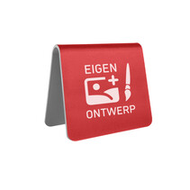 Aluminium tafelbordje Elisto 60x60mm rood