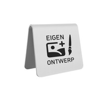 Aluminium tafelbordje Elisto 60x60mm eigen ontwerp zilver