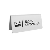 Aluminium tafelbordje Elisto 100x50mm eigen ontwerp zilver