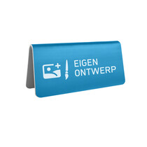 Aluminium tafelbordje Elisto 100x50mm eigen ontwerp blauw