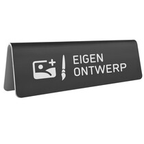 Aluminium tafelbordje Elisto 160x50mm zwart