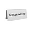 Aluminium gereserveerd bordje Elisto 100x50mm zilver - per stuk