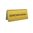 Aluminium gereserveerd bordje Elisto 100x50mm goud - per stuk