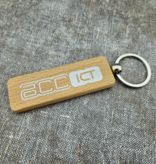 CombiCraft Houten sleutelhanger 27x80mm met logo - per stuk