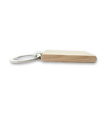 CombiCraft Houten sleutelhanger middel rechthoek 32x51mm met logo - per stuk