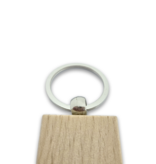 CombiCraft Houten sleutelhanger middel rechthoek 32x51mm met logo - per stuk