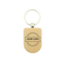 CombiCraft Houten sleutelhanger half ovaal 35x50mm met logo - per stuk