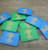 CombiCraft Plastic rechthoek munten 50x35mm met jouw eigen ontwerp - per 100 stuks