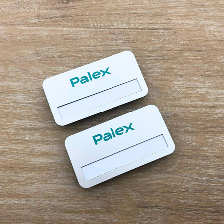CombiCraft Aluminium naambadge Badgemaster 72x38mm eigen ontwerp - per stuk