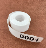 CombiCraft HDPE sleufetiketten 215x35mm met nummer wit - 100 etiketten