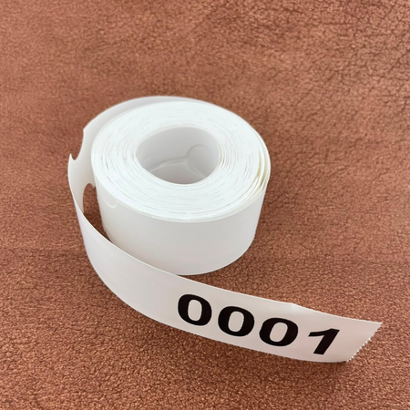 CombiCraft HDPE sleufetiketten 215x35mm met nummer wit - 100 etiketten