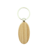 CombiCraft Houten sleutelhanger ovaal 30x54mm met logo - per stuk