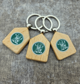 CombiCraft Houten sleutelhanger huis 35x45mm met logo - per stuk