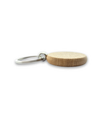 CombiCraft Houten sleutelhanger cirkel 40x40mm met logo - per stuk