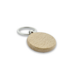 CombiCraft Houten sleutelhanger cirkel 40x40mm met logo - per stuk