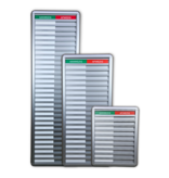 CombiCraft Aluminium aanwezigheidsbord met Aanwezig-Afwezig voor 20 personen - per stuk