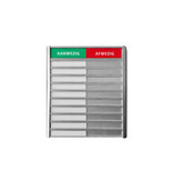 CombiCraft Aluminium aanwezigheidsbord Business met Aanwezig-Afwezig voor 10 personen - per stuk
