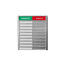 Aanwezig-Afwezig bord business 10 personen
