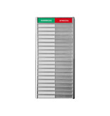 CombiCraft Aluminium aanwezigheidsbord Business met Aanwezig-Afwezig voor 20 personen - per stuk