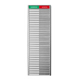 CombiCraft Aluminium aanwezigheidsbord Business met Aanwezig-Afwezig voor 30 personen - per stuk