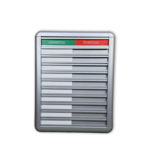 CombiCraft Aluminium aanwezigheidsbord met Oanwêzich-Ôfwêzich voor 10 personen - per stuk